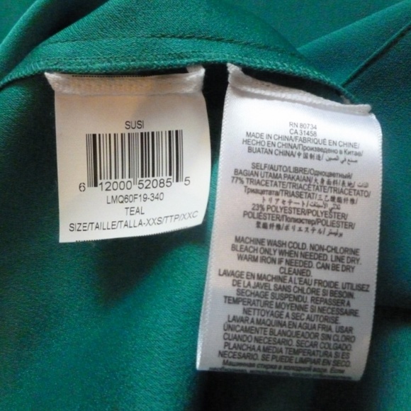 Green Teal Susi Side-Ruffle Flowy Dress - Picture 7 of 7